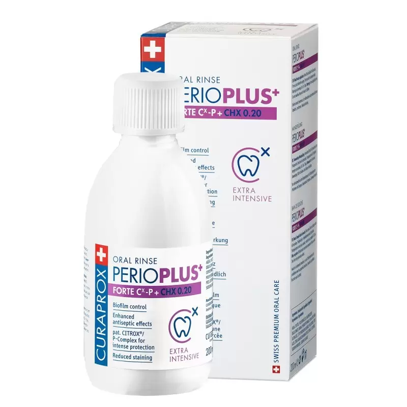 PPF420 Жидкость – ополаскиватель CURAPROX Perio PlusForte, с содержанием хлоргексидина 0,20%, (100мл)